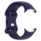 For  Google Pixel Watch 3 41mm Solid Color Butterfly Buckle Silicone Watch Band, Size:L(Dark Blue) - 2