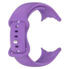 For  Google Pixel Watch 3 45mm Solid Color Butterfly Buckle Silicone Watch Band, Size:L(Purple) - 3