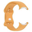 For  Google Pixel Watch 3 45mm Solid Color Butterfly Buckle Silicone Watch Band, Size:L(Yellow) - 2