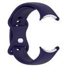 For  Google Pixel Watch 3 45mm Solid Color Butterfly Buckle Silicone Watch Band, Size:L(Dark Blue) - 2