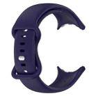 For  Google Pixel Watch 3 45mm Solid Color Butterfly Buckle Silicone Watch Band, Size:L(Dark Blue) - 3