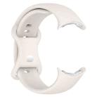 For  Google Pixel Watch 3 45mm Solid Color Butterfly Buckle Silicone Watch Band, Size:L(Starlight) - 2