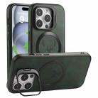 For iPhone 13 Elk Lens Holder Magsafe Shockproof Phone Case(Green) - 1