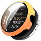 For Google Pixel Watch 3 41mm PC + Tempered Film Integrated Watch Protective Case(Yellow+Orange) - 1