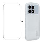 For Redmi K70 Ultra ENKAY Hat-Prince Translucent Matte TPU Phone Case + 9H Big Arc Edge Glass Film(White) - 1