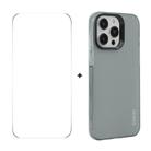 For iPhone 16 Pro Max ENKAY Hat-Prince Translucent Matte TPU Phone Case + 9H Big Arc Edge Film(Grey) - 1