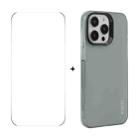 For iPhone 15 Pro Max ENKAY Hat-Prince Translucent Matte TPU Phone Case + 9H Big Arc Edge Film(Grey) - 1