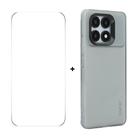 For Redmi K70 / K70 Pro ENKAY Hat-Prince Translucent Matte TPU Soft Phone Case + 9H Big Arc Edge Film(Grey) - 1