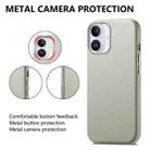 For iPhone 16 Pro Max Electroplated Metal Button Shockproof Phone Case(White) - 3