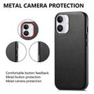 For iPhone 16 Pro Max Electroplated Metal Button Shockproof Phone Case(Black) - 3