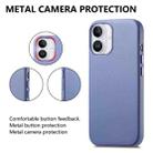 For iPhone 16 Pro Max Electroplated Metal Button Shockproof Phone Case(Blue) - 3