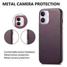 For iPhone 16 Pro Max Electroplated Metal Button Shockproof Phone Case(Purple) - 3