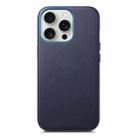 For iPhone 16 Pro Electroplated Metal Button Shockproof Phone Case(Dark Blue) - 1