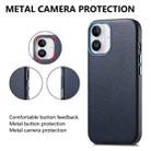 For iPhone 16 Pro Electroplated Metal Button Shockproof Phone Case(Dark Blue) - 3