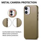 For iPhone 16 Plus Electroplated Metal Button Shockproof Phone Case(Green) - 3