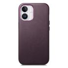 For iPhone 16 Plus Electroplated Metal Button Shockproof Phone Case(Purple) - 1