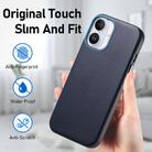 For iPhone 16 Plus Electroplated Metal Button Shockproof Phone Case(Dark Blue) - 2