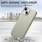 For iPhone 15 Electroplated Metal Button Shockproof Phone Case(White) - 3