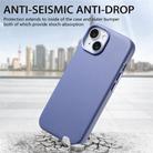 For iPhone 15 Electroplated Metal Button Shockproof Phone Case(Blue) - 3