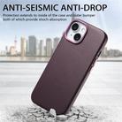 For iPhone 15 Electroplated Metal Button Shockproof Phone Case(Purple) - 3