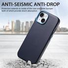 For iPhone 15 Electroplated Metal Button Shockproof Phone Case(Dark Blue) - 3