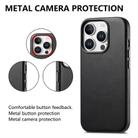 For iPhone 15 Pro Electroplated Metal Button Shockproof Phone Case(Black) - 2