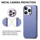 For iPhone 15 Pro Electroplated Metal Button Shockproof Phone Case(Blue) - 2