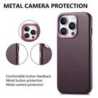 For iPhone 15 Pro Electroplated Metal Button Shockproof Phone Case(Purple) - 2