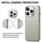 For iPhone 15 Pro Max Electroplated Metal Button Shockproof Phone Case(White) - 2