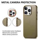 For iPhone 15 Pro Max Electroplated Metal Button Shockproof Phone Case(Green) - 2