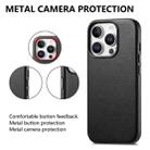 For iPhone 15 Pro Max Electroplated Metal Button Shockproof Phone Case(Black) - 2