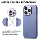 For iPhone 15 Pro Max Electroplated Metal Button Shockproof Phone Case(Blue) - 2