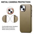 For iPhone 14 Electroplated Metal Button Shockproof Phone Case(Green) - 2