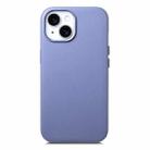 For iPhone 14 Electroplated Metal Button Shockproof Phone Case(Blue) - 1