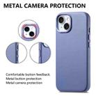 For iPhone 14 Electroplated Metal Button Shockproof Phone Case(Blue) - 2