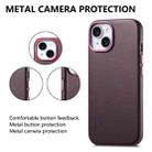 For iPhone 14 Electroplated Metal Button Shockproof Phone Case(Purple) - 2