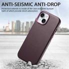 For iPhone 14 Electroplated Metal Button Shockproof Phone Case(Purple) - 3