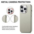 For iPhone 14 Pro Electroplated Metal Button Shockproof Phone Case(White) - 2