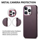 For iPhone 14 Pro Electroplated Metal Button Shockproof Phone Case(Purple) - 2