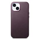 For iPhone 14 Plus Electroplated Metal Button Shockproof Phone Case(Purple) - 1