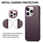 For iPhone 14 Pro Max Electroplated Metal Button Shockproof Phone Case(Purple) - 2