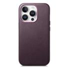 For iPhone 13 Pro Electroplated Metal Button Shockproof Phone Case(Purple) - 1