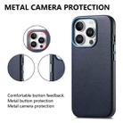 For iPhone 13 Pro Electroplated Metal Button Shockproof Phone Case(Dark Blue) - 2