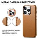 For iPhone 13 Pro Electroplated Metal Button Shockproof Phone Case(Brown) - 2