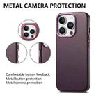 For iPhone 13 Pro Max Electroplated Metal Button Shockproof Phone Case(Purple) - 2