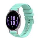 For Garmin Active 5 Wavy Dotted Stitched 20mm Silicone Watch Band(Teal Green) - 1