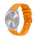 For Garmin Move Trend Wavy Dotted Stitched 20mm Silicone Watch Band(Amber Yellow) - 1