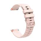 For Garmin Move Trend Wavy Dotted Stitched 20mm Silicone Watch Band(Rose Pink) - 3