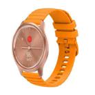 For Garmin Move Style Wavy Dotted Stitched 20mm Silicone Watch Band(Amber Yellow) - 1