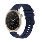 For Garmin Approach S40 Wavy Dotted Stitched 20mm Silicone Watch Band(Navy Blue) - 1